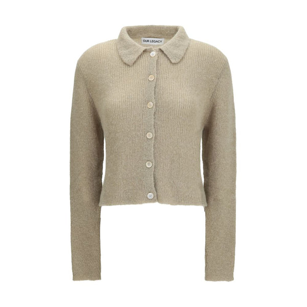 Our Legacy 55% Alpaca Vicugna Pacos cardigan in beige
