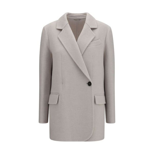 Brunello Cucinelli 90% Merino Wool Ovis Aries blazer in white
