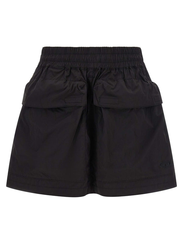 Black Polyamide Long Skirt