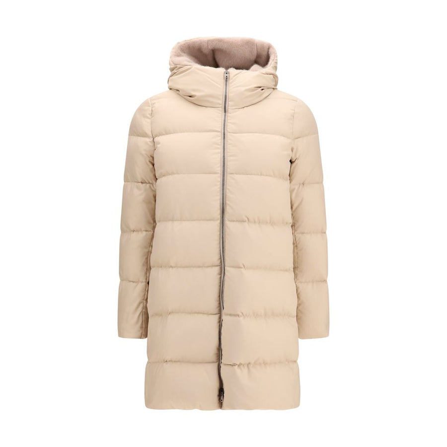 Herno Outer 100% Polyester down jacket in beige