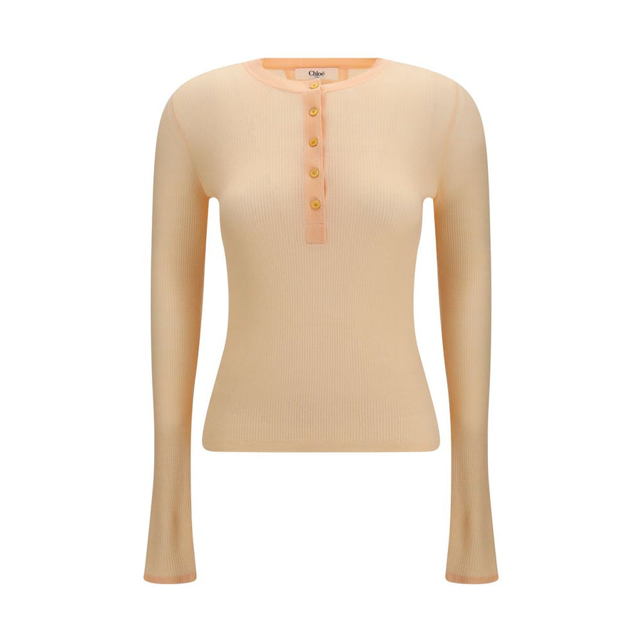 Chloé 100% Wool Ovis Aries sweater in beige