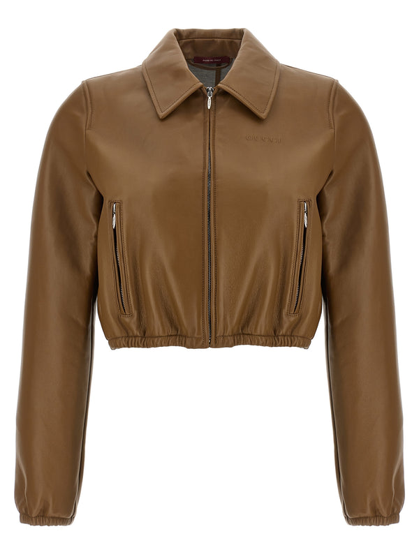 Gucci 100% Lamb Leather jacket in beige