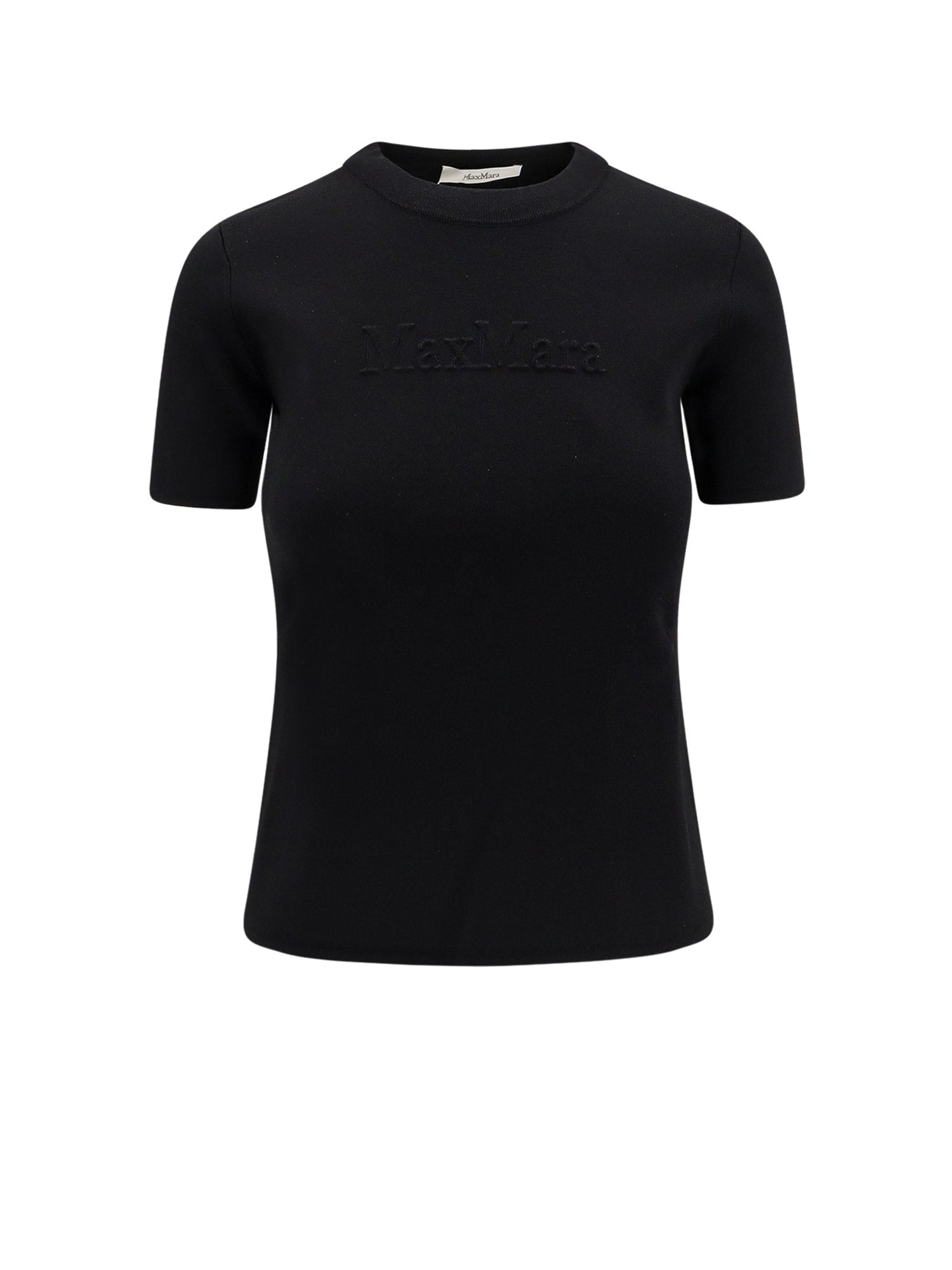 Max Mara T-shirts and Polos Black Viscosa Poliammidica