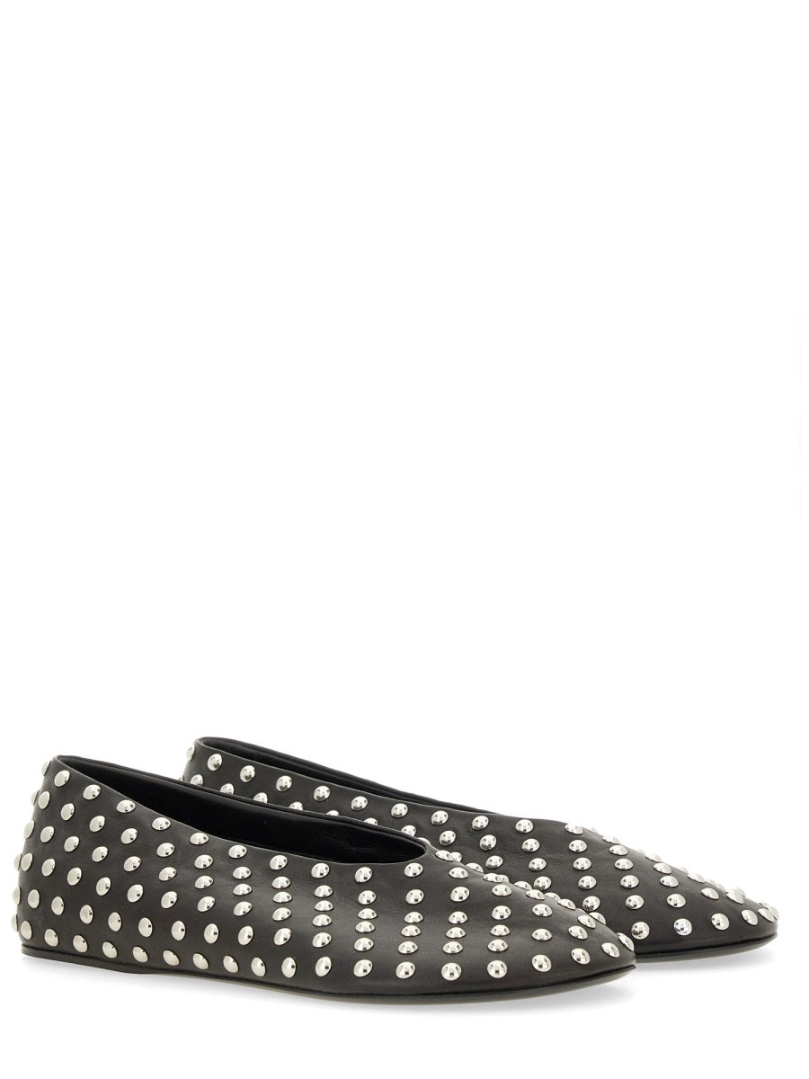 Nappa Ballerina Black Leather Shoe