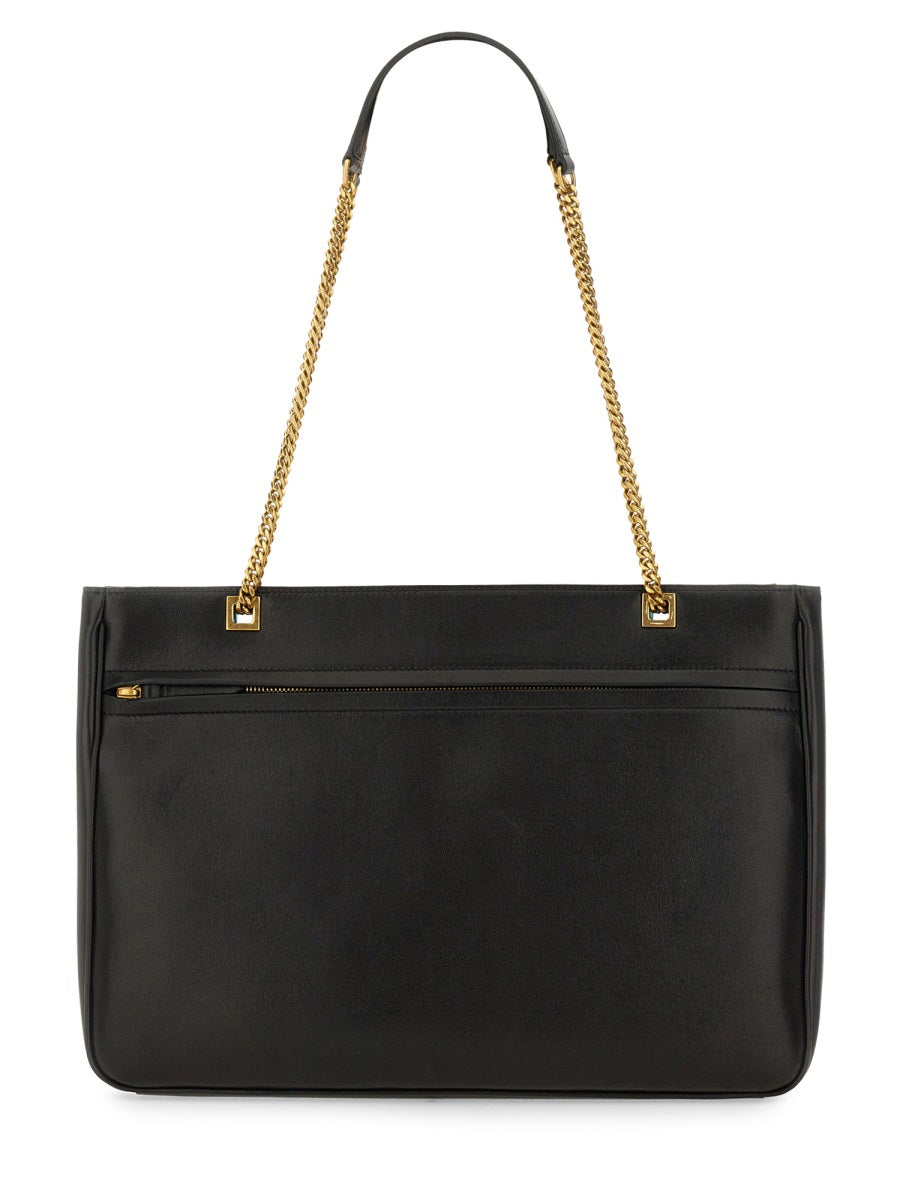 Medium Shopping Bag Black Main: Lambskin Leather Shoulder