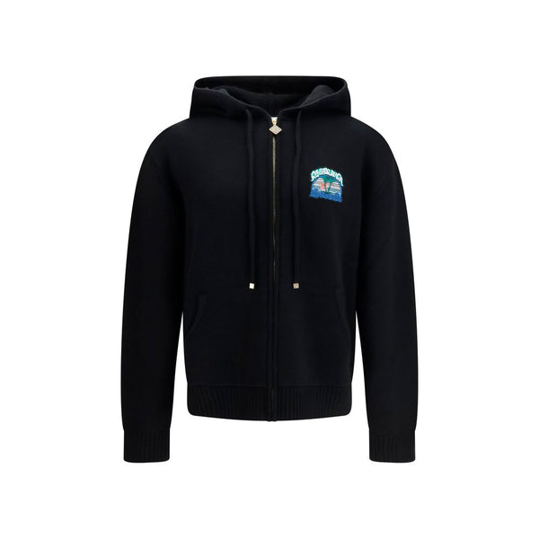 Casablanca 100% Merino Wool hoodie in black