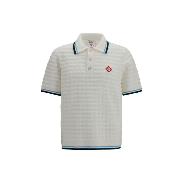 Casablanca 64% Cotton polo shirt in white