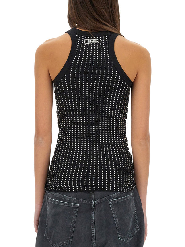 Tank Top Black Cotton