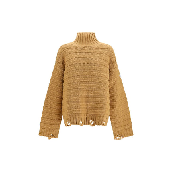 MM6 Maison Margiela 50% Fleece Wool Ovis Aries sweater in beige