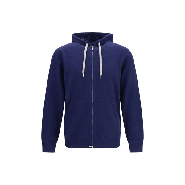 Brunello Cucinelli 100% Cashmere hoodie in navy