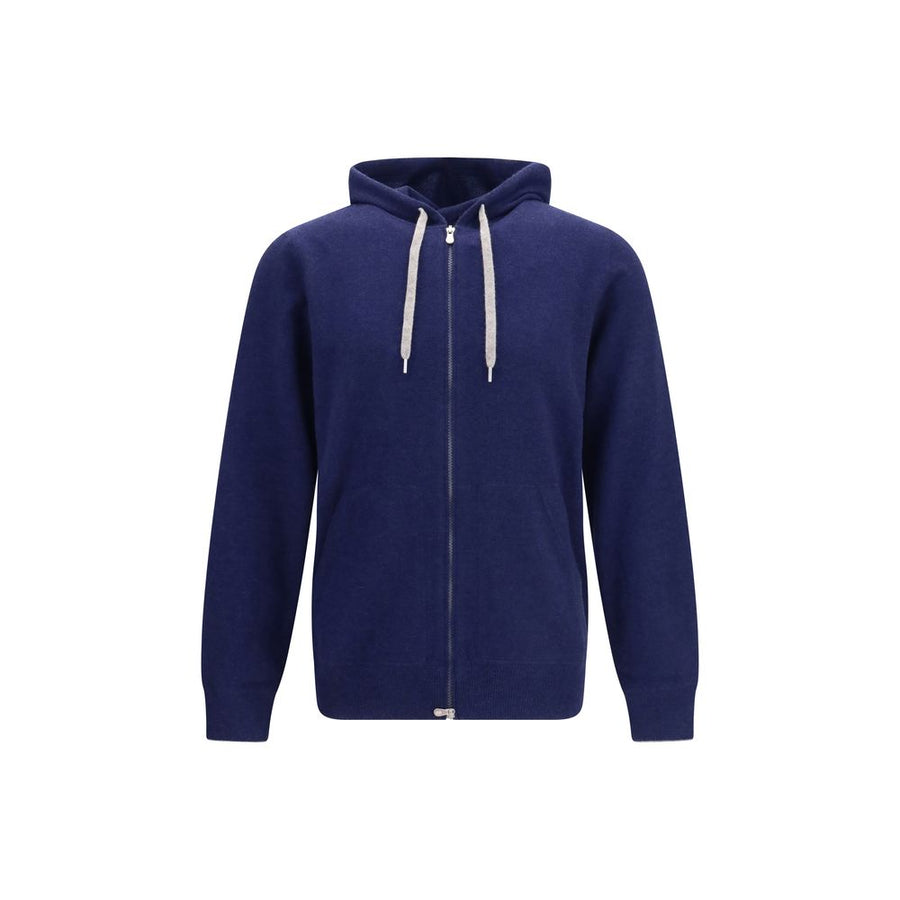 Brunello Cucinelli 100% Cashmere hoodie in navy