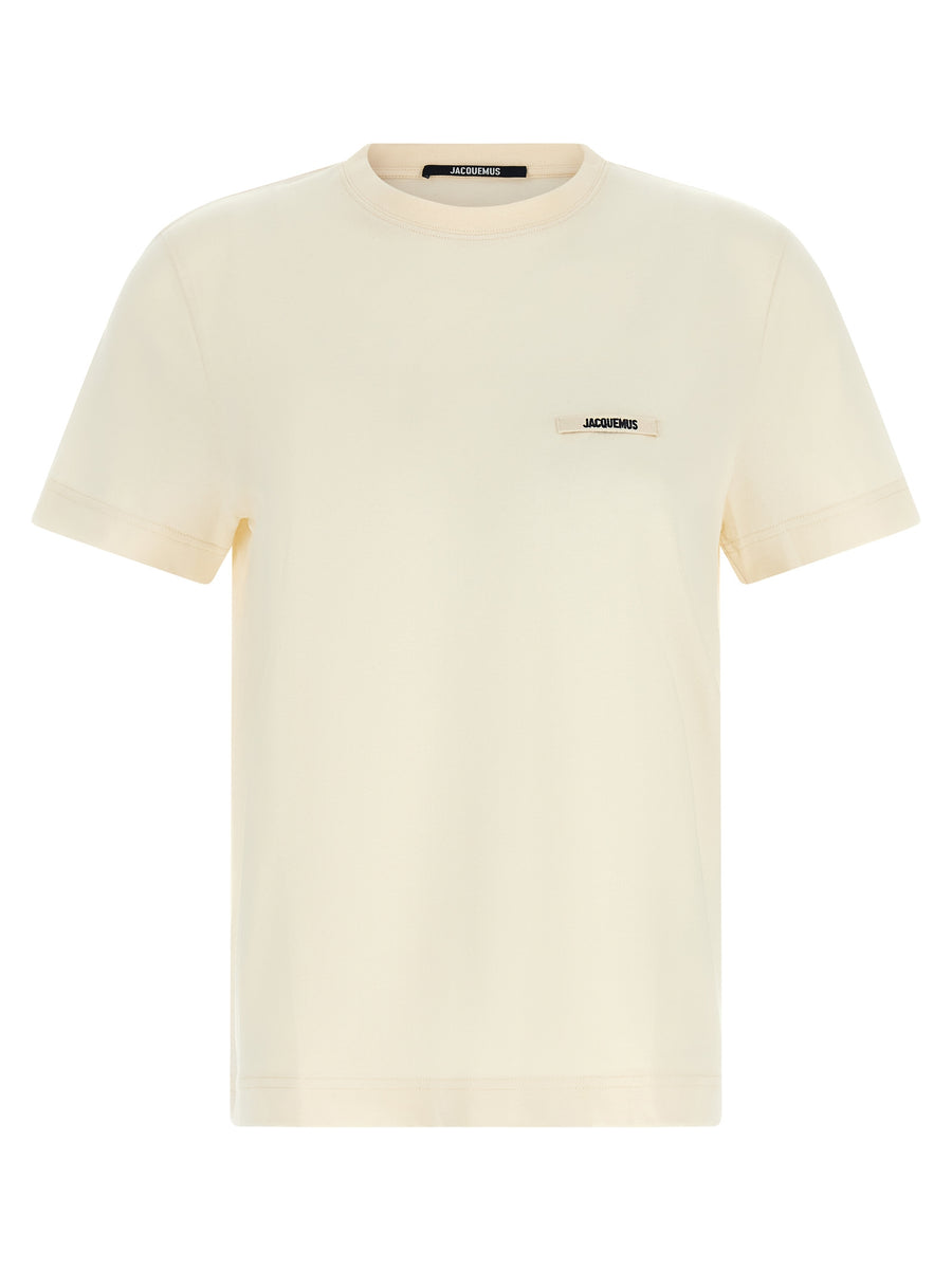 Jacquemus 100% cotton t-shirt in beige