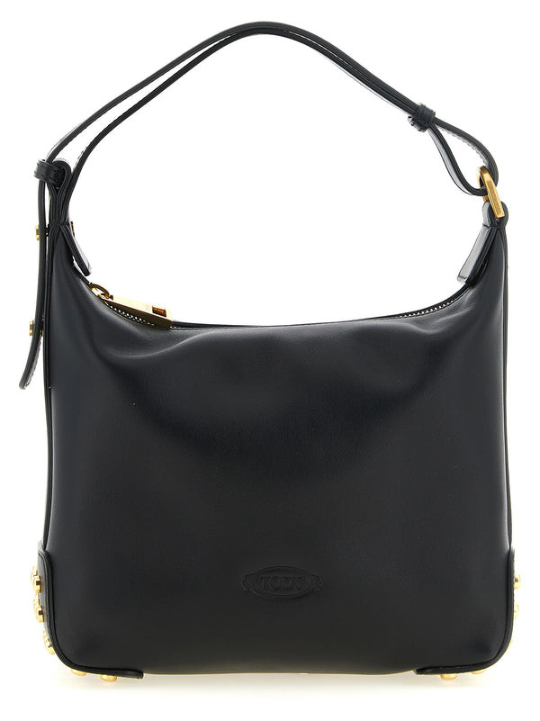 Tod's 100% calfskin leather (Bos Taurus) shoulder bag in black