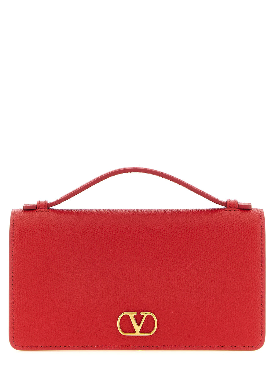 Valentino Garavani 100% calfskin leather wallet in red