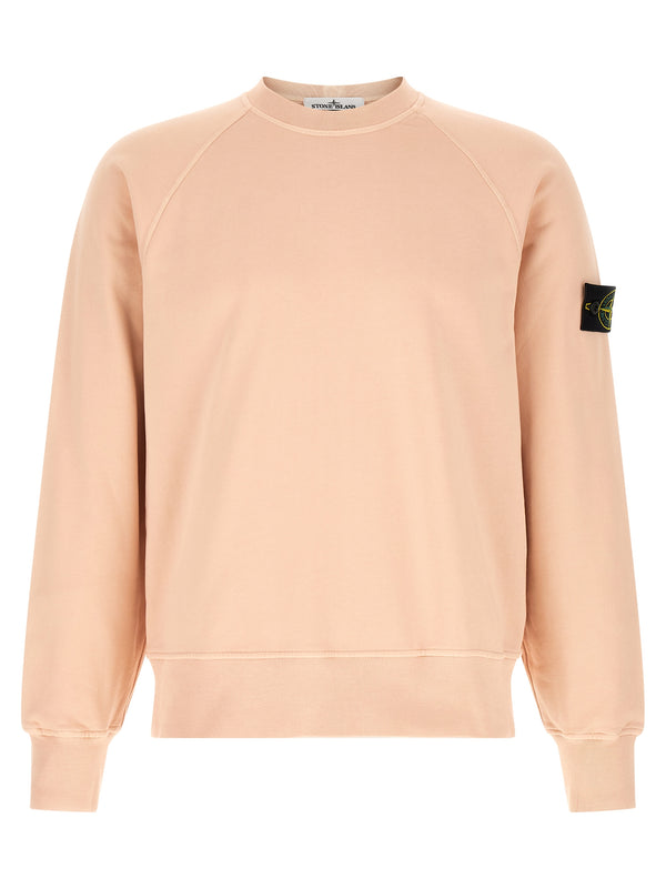 Stone Island 100% cotton sweatshirt in pink