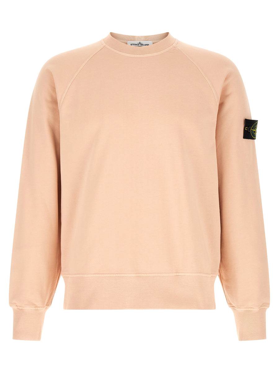 Stone Island 100% cotton sweatshirt in pink