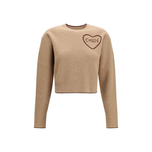 Chloé 70% Merino Wool sweater in beige