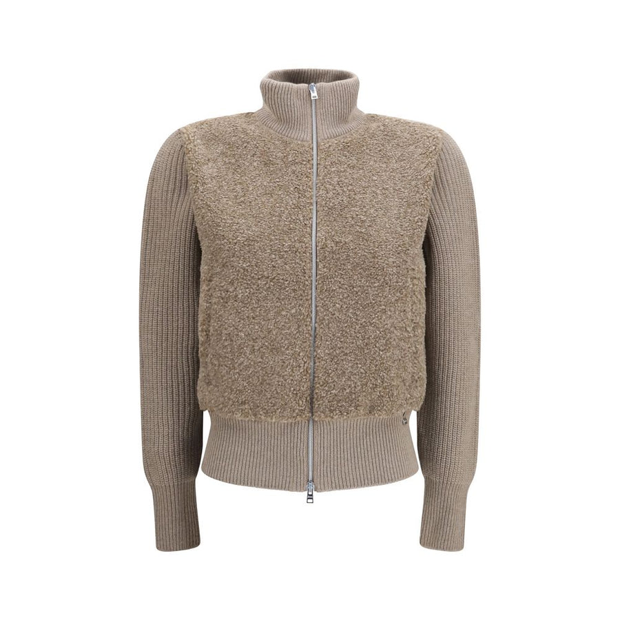 Herno 100% Merino Wool Ovis Aries cardigan in beige