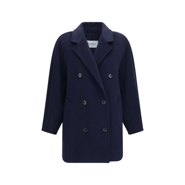 Max Mara 90% Merino Wool Ovis Aries blazer in navy