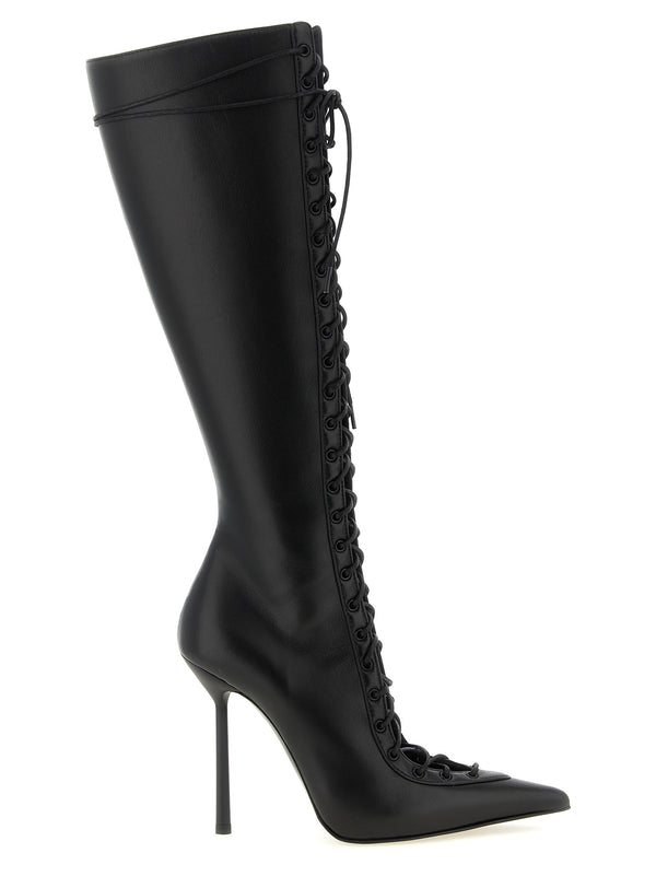Le Silla Lambskin leather boot in black