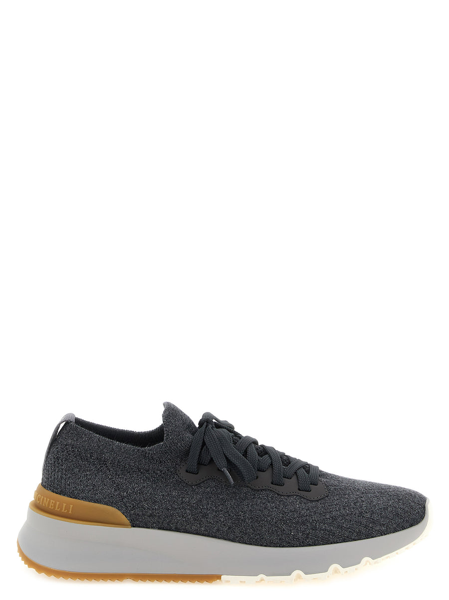 Brunello Cucinelli 100% Cotton sneaker in gray