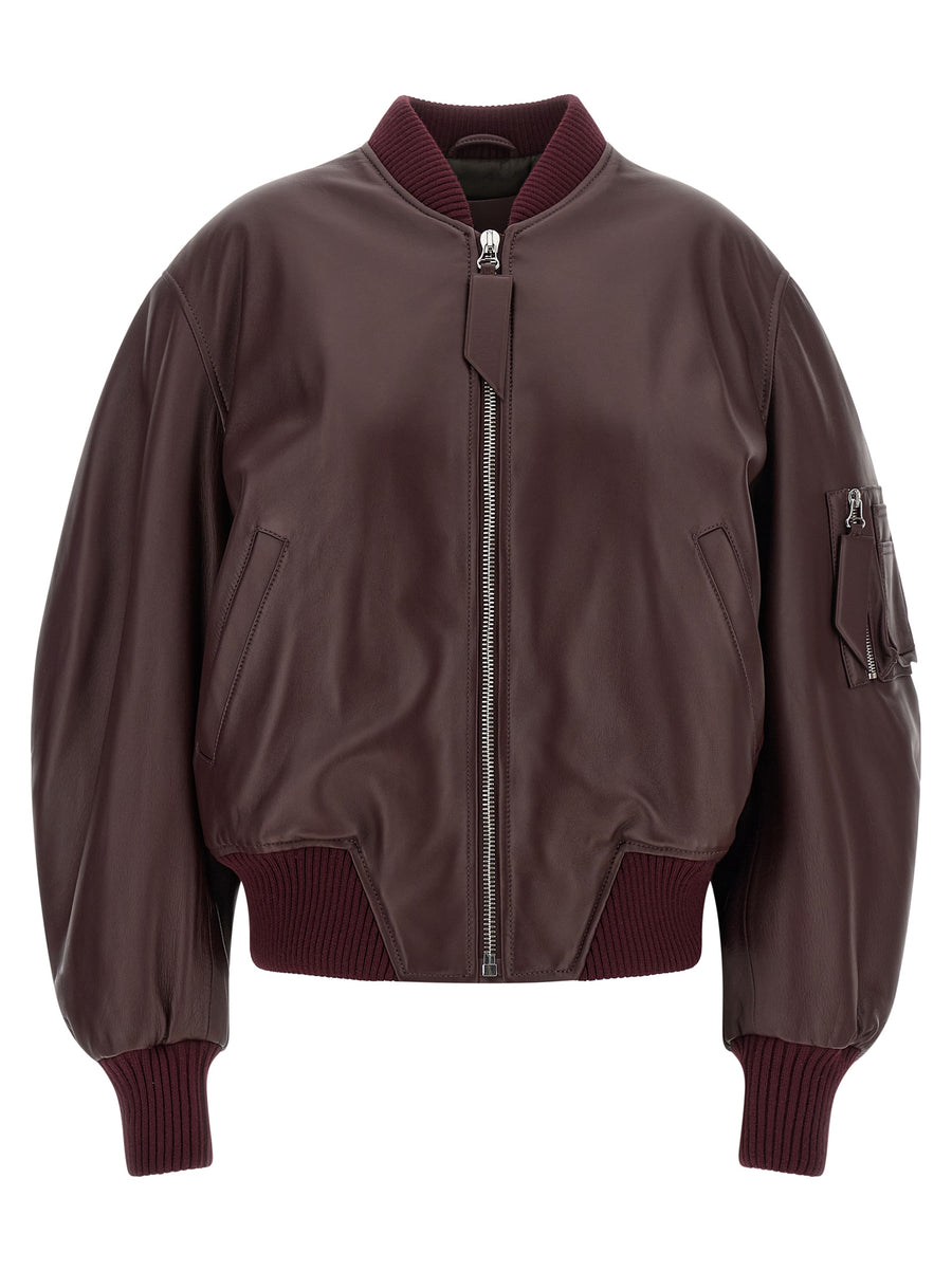 The Attico Pure lambskin jacket in purple