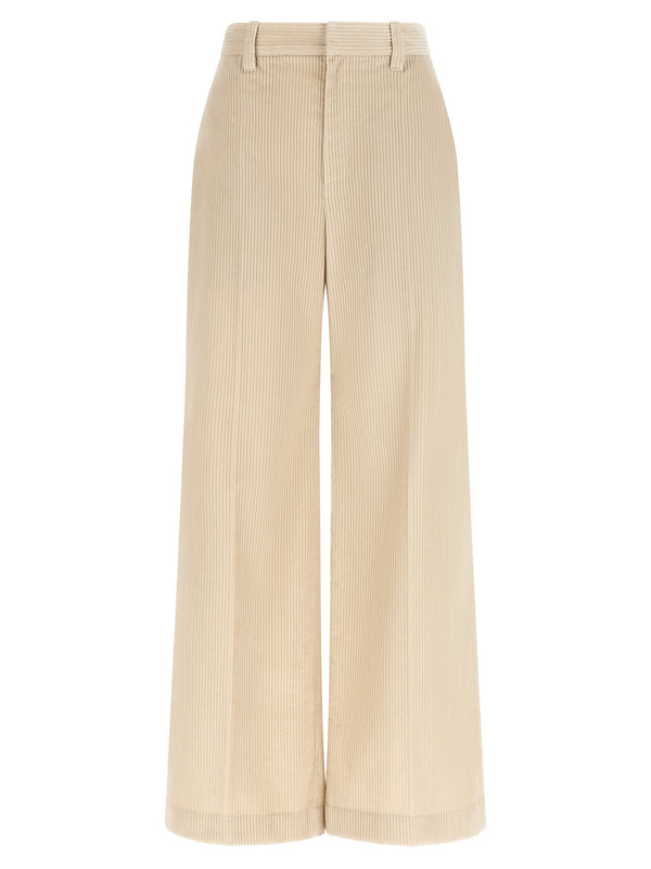 Brunello Cucinelli Pure cotton trousers in beige