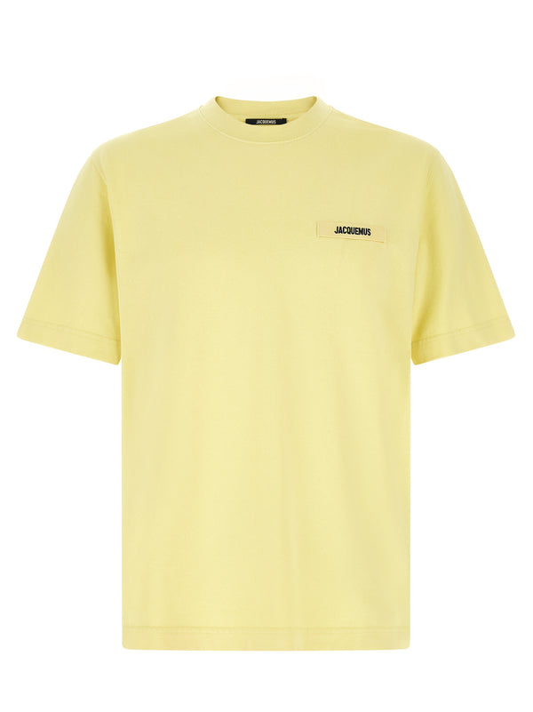 Jacquemus 100% cotton t-shirt in yellow