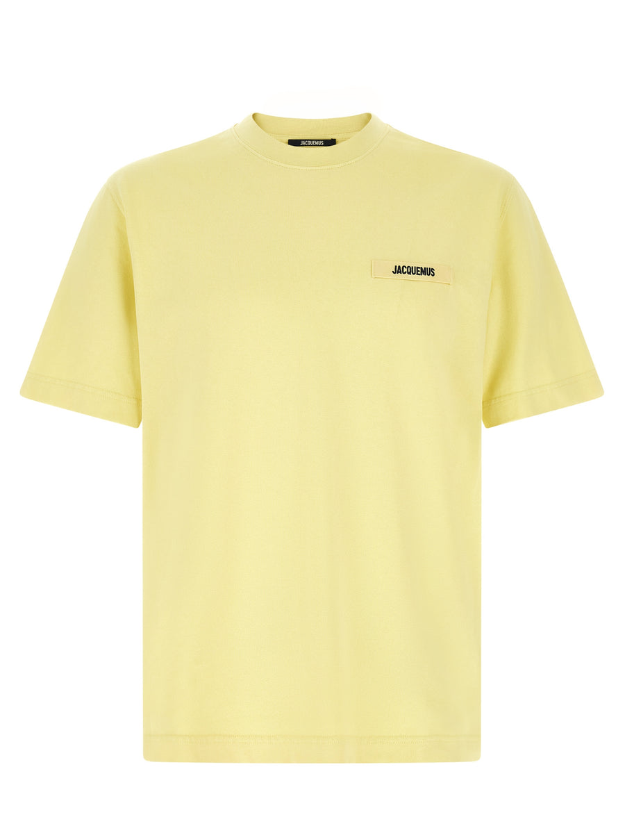 Jacquemus 100% cotton t-shirt in yellow