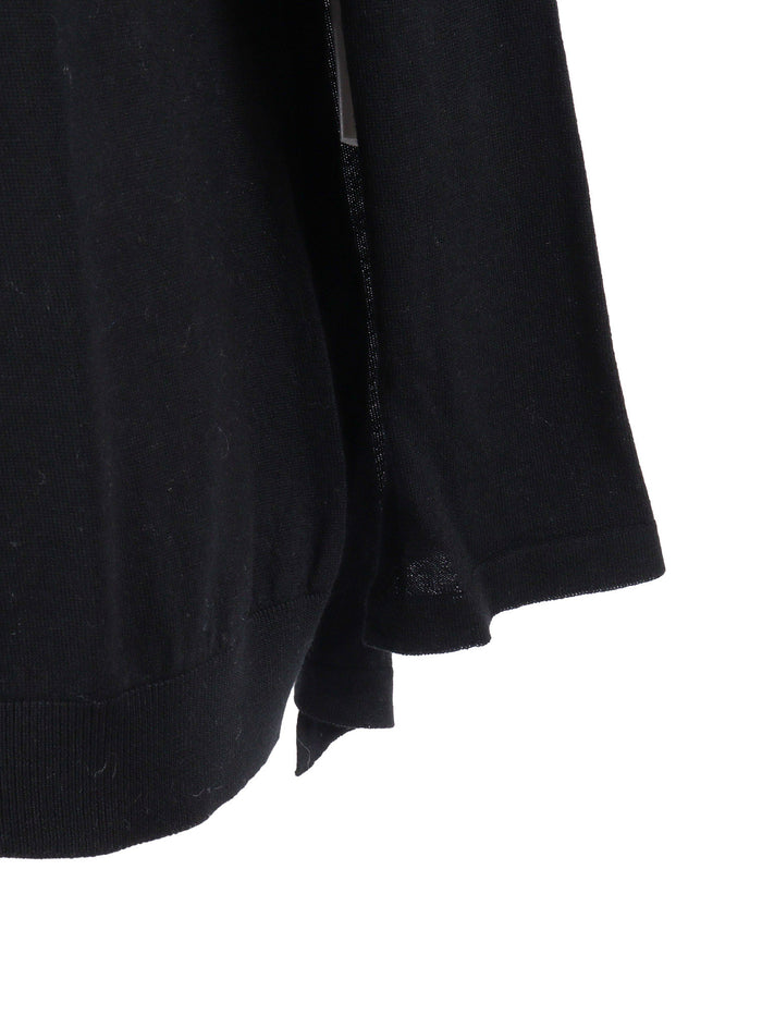 Sweater Black Virgin Wool Crewneck