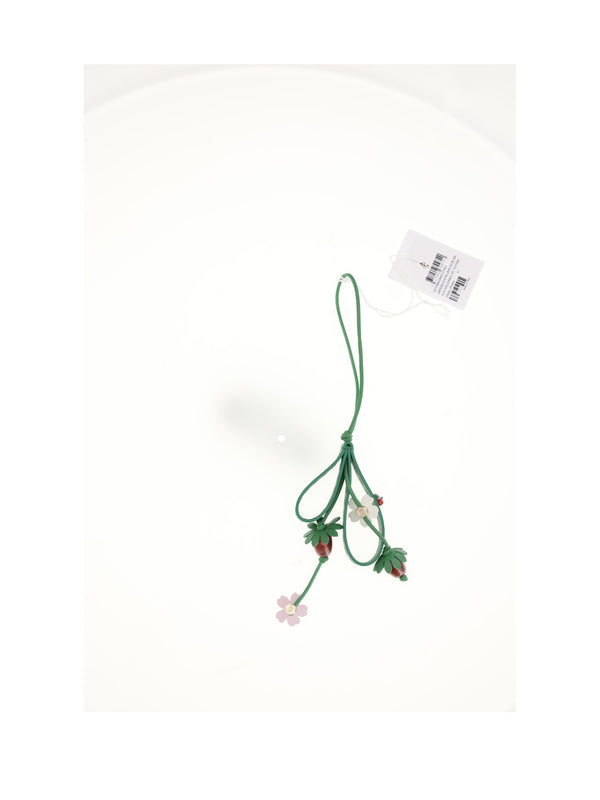 Bag Charm Gold-Multicolour Gold/multicolour Calf Leather (bos Taurus) Keyrings & Keychains