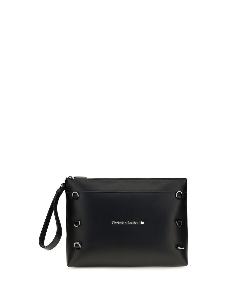 Leather Clutch Kosmica Black Calf Umbrellas