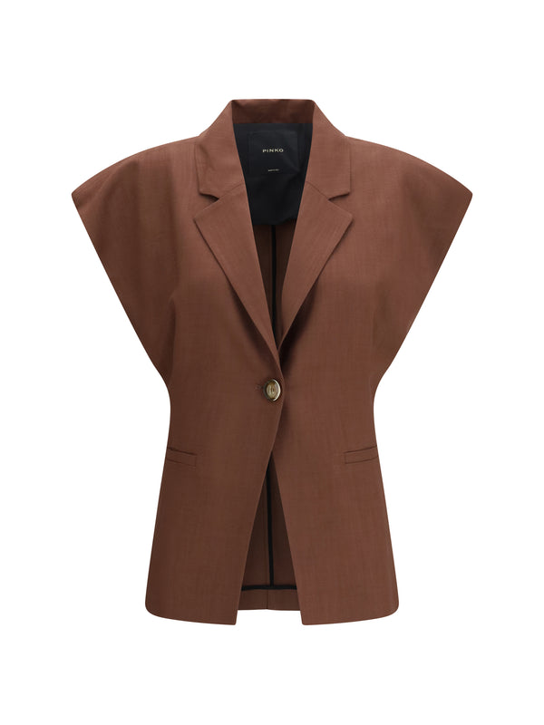 Pinko 91% Viscose blazer in brown