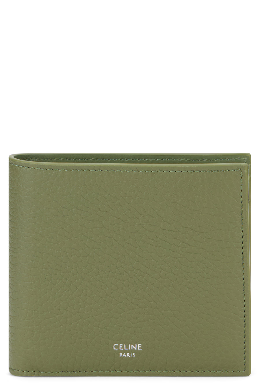 Wallet Hammered Leather Olive Green Calf Skin & Cardholders
