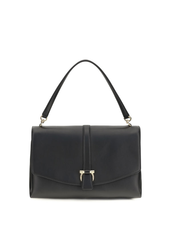 Ferragamo 100% Calf Leather Bos Taurus shoulder bag in black
