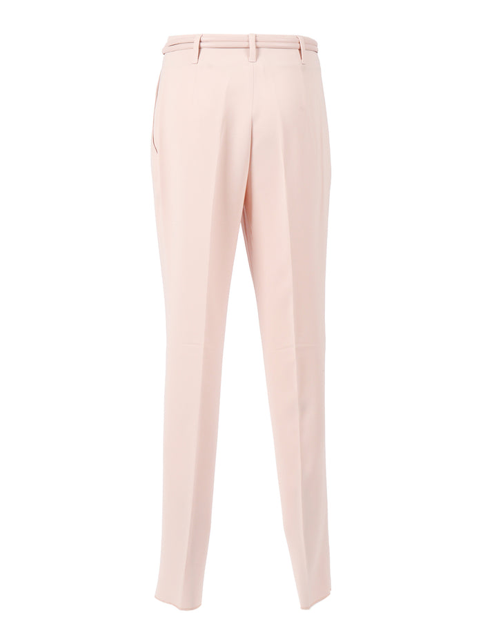 TROUSERS Pink Triacetate Polyester Pant