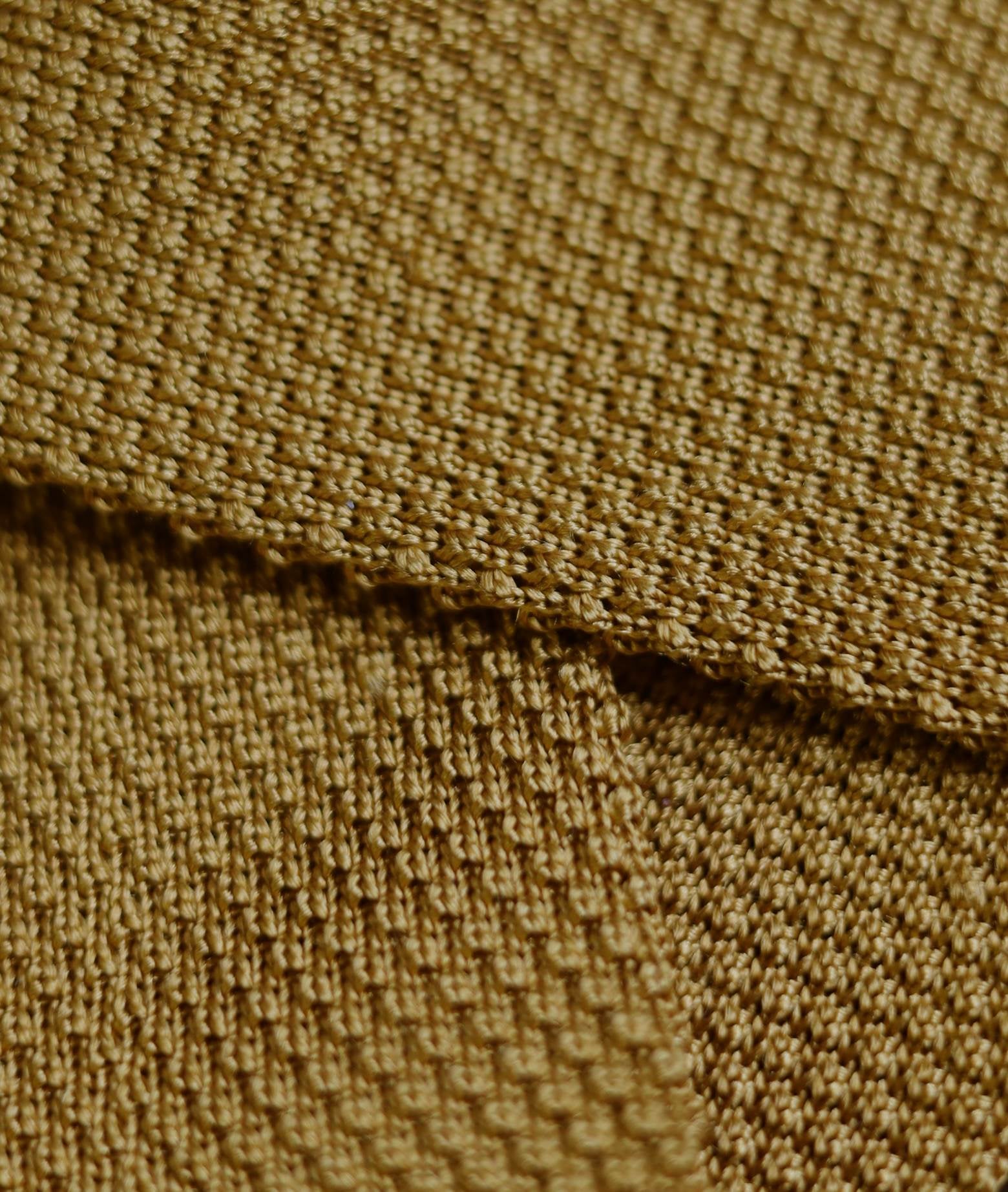 Silk Tricot Tie Darkgoldenrod Knitted