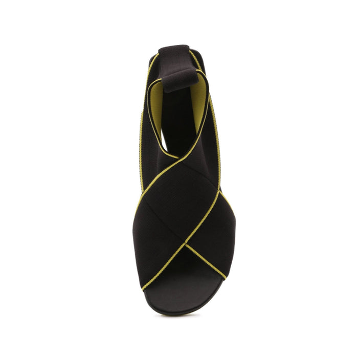 Flex Sandals Black Fabric