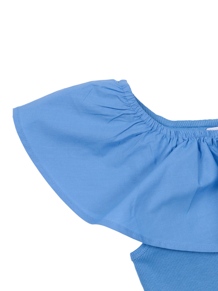 Reca T-shirts Short sleeves Blue Cotton Organic Elastane T-shirt