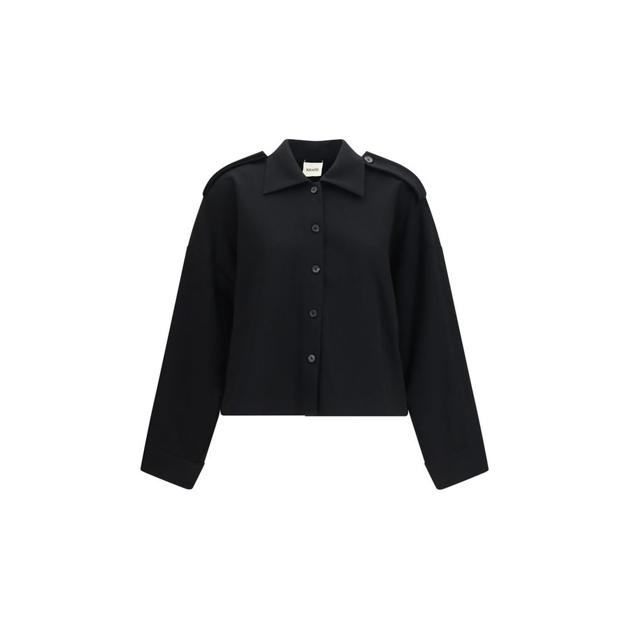 Khaite 60% Acetate shirt in black