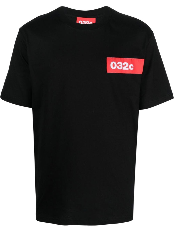 032c T-Shirts And Polos Black Organic Cotton