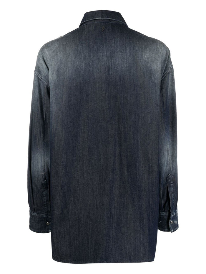 Dondup Shirts Blue Cotton