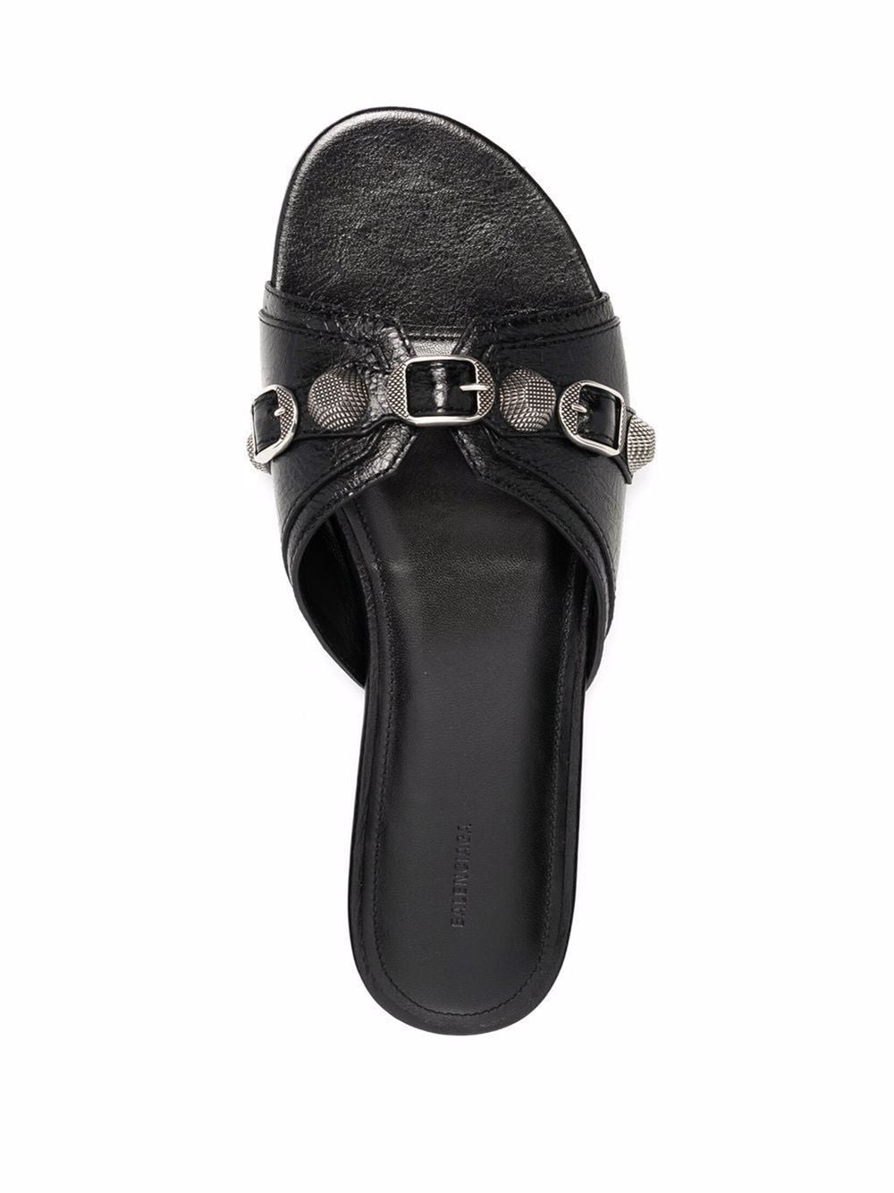 Balenciaga Sandals Black Upper: Leather