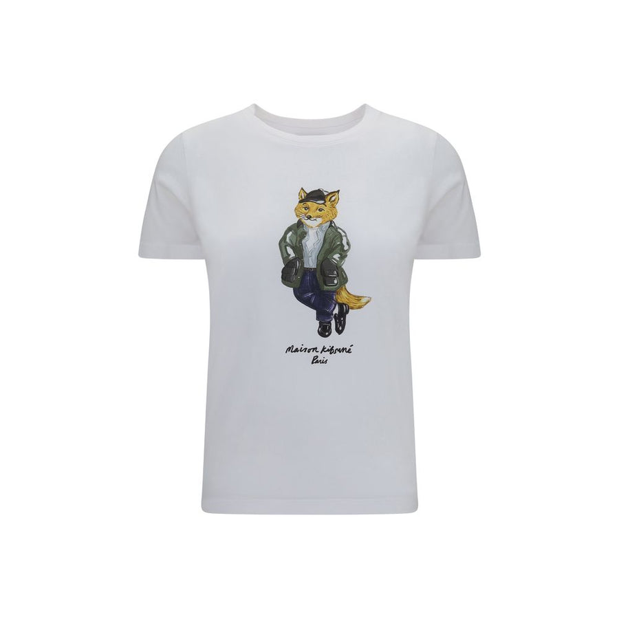 Maison Kitsuné 100% Cotton t-shirt in white