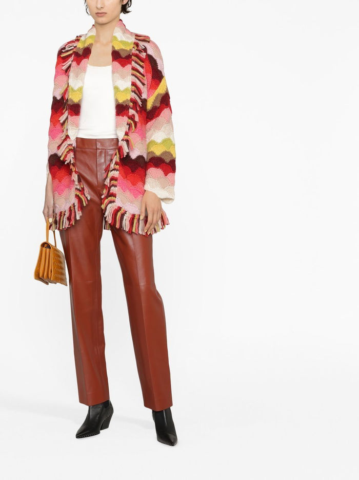 Chloè Trousers Brown Outer: Lamb Skin Lining: Silk