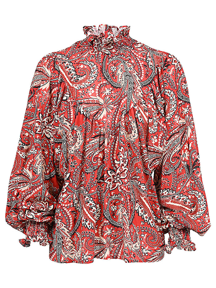 LAVI Shirts Red Main Material: Viscose Wool