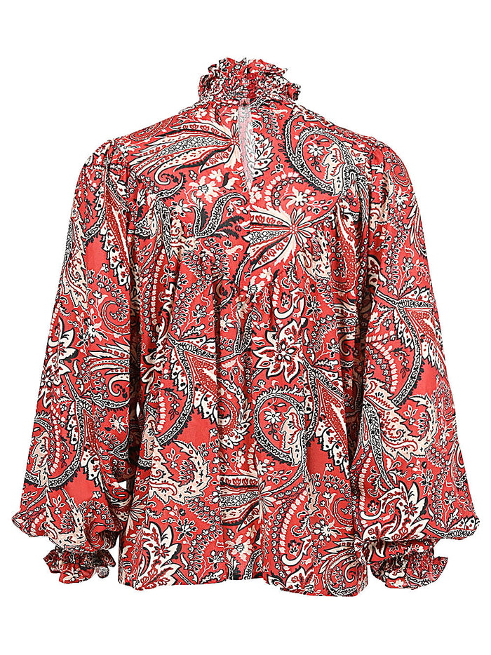 LAVI Shirts Red Main Material: Viscose Wool