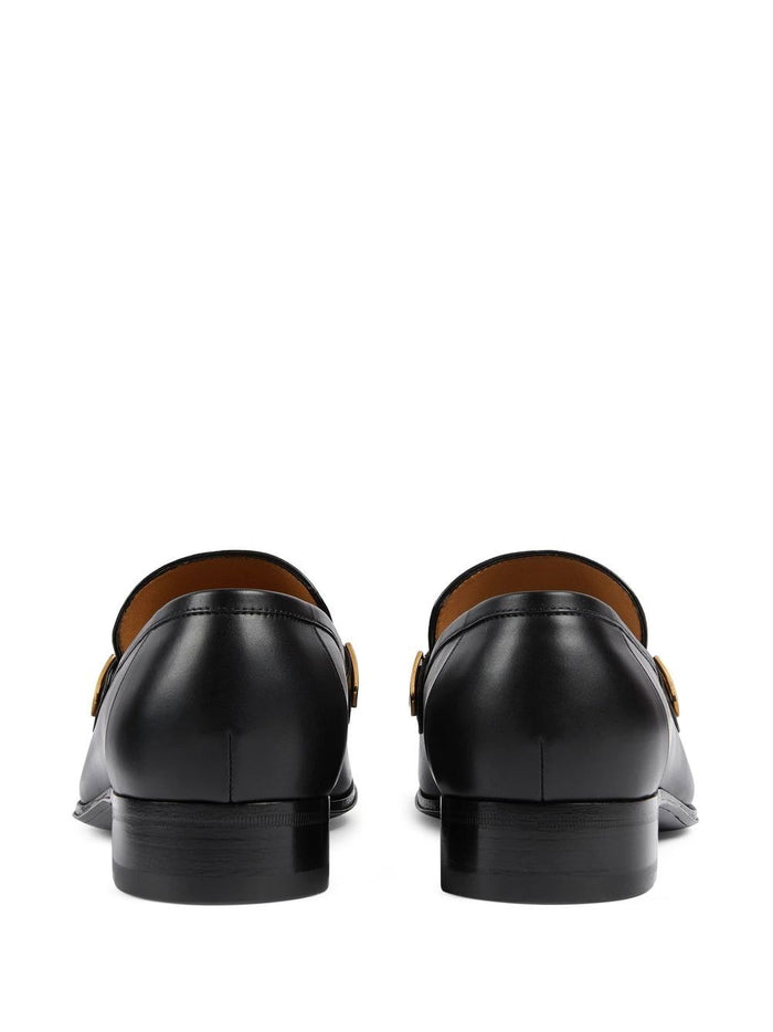 Gucci Flat Shoes Black Furs & Skins->leather100 %