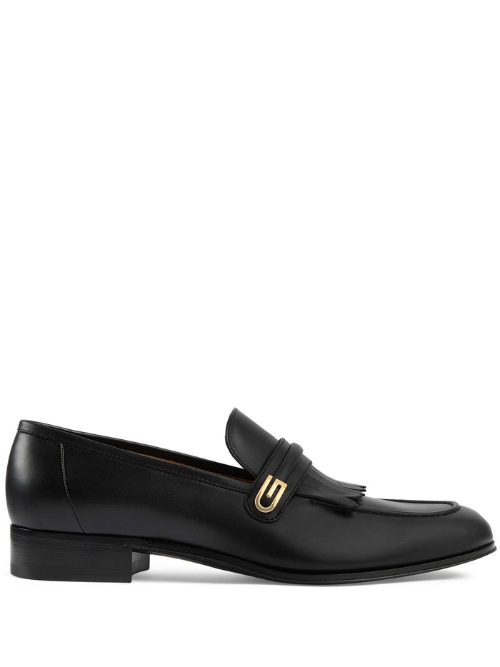Gucci Flat Shoes Black Furs & Skins->leather100 %