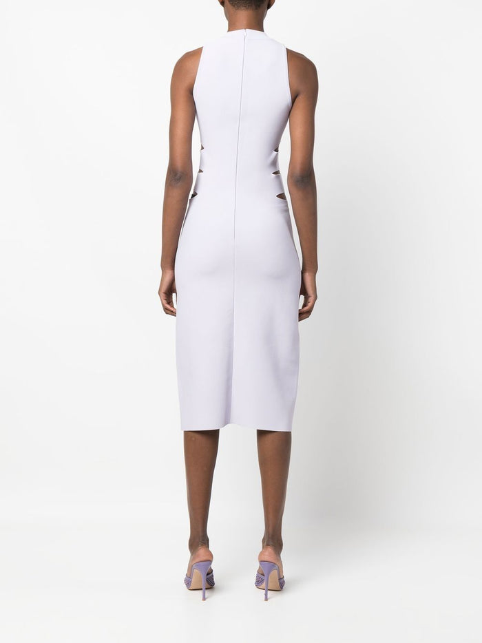 Alaia Dresses Lilac Synthetic->polyester100 %